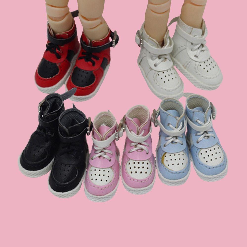 Разноцветные ботинки из ПУ-кожи для Ob11 ПУ-кожа Обувь для куклы Ob11 Девочки