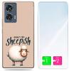 Etui Do Motorola Edge 50 Fusion Obudowa Foto Case Plecki Owieczka + Szkło 9H