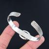 Oval Turritella Agate Stone 925 Sterling Silver Mother Unique Bangle Bracelet