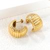 Irregular Texture Luxury Earrings, Fashionable Niche Style, Women's Stainless Steel Retro INS Party Jewelry Birthday Gift
