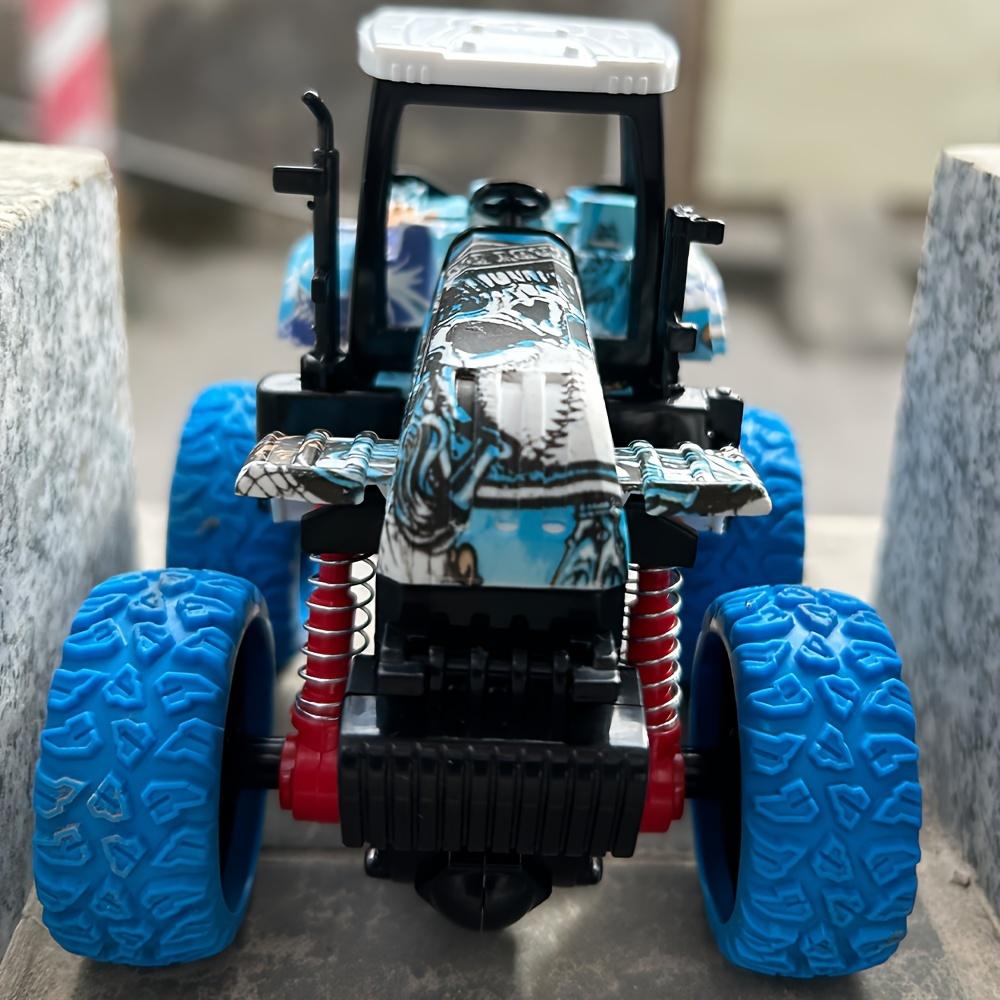 Farmer Stunt Car Inertia 4x4 Dual Inertia Stunt Green Climbing 360° Spin Flip Shock Утолщенные шины Внедорожный скутер Игрушечная машина в подарок на Хэллоуин