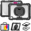 For iPad (2025)/iPad 10.9 (2022) Kickstand Case PC+Silicone Tablet Cover with Shoulder Strap