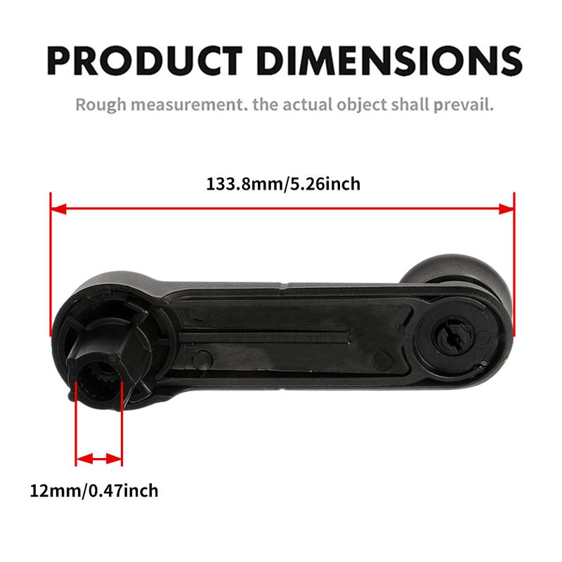 2PC ide Manual Window Crank Handles Black For 1997-2014 Ford F150 F250 F350