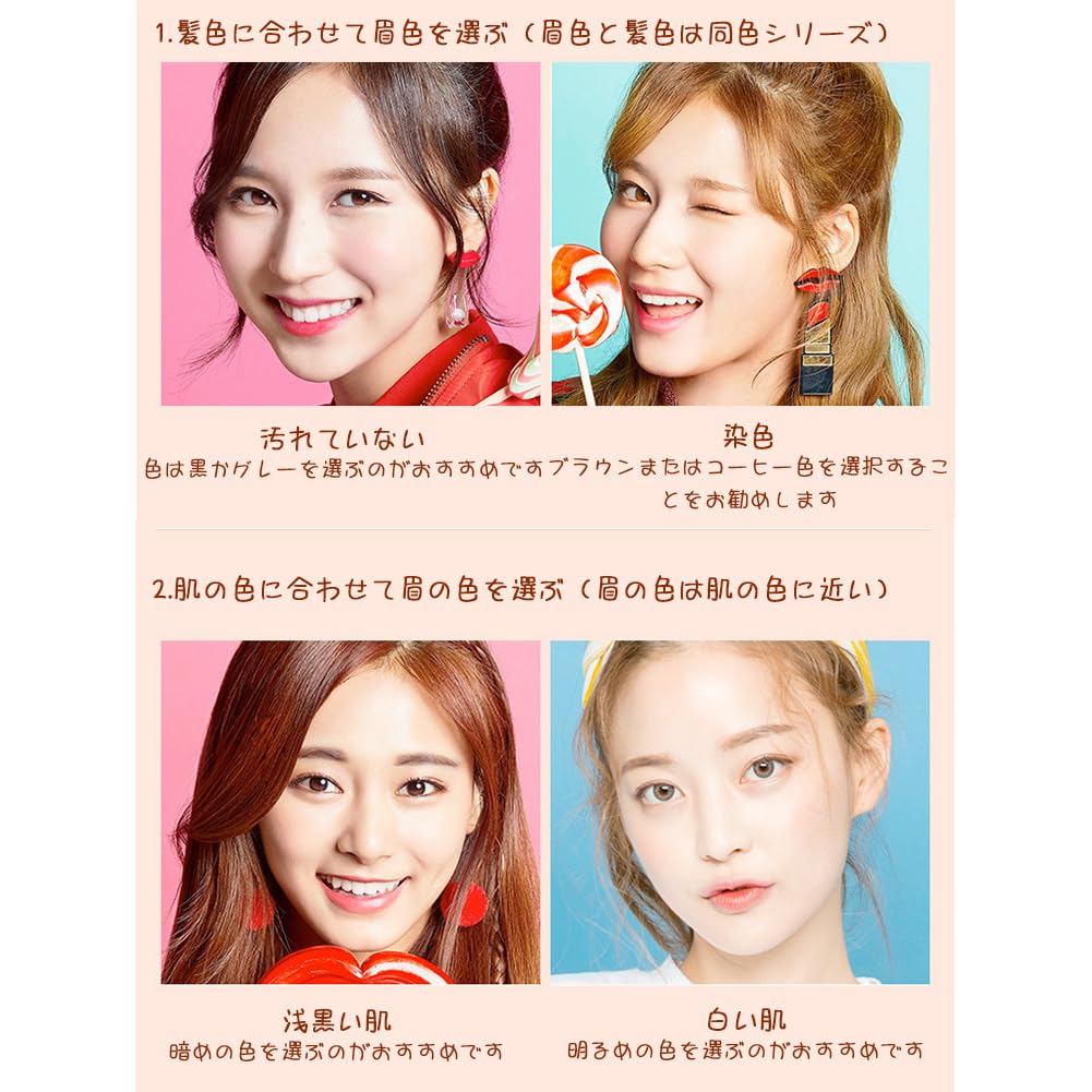 Популярный автоматический карандаш для бровей для начинающих, водостойкий и настоящий карандаш для бровей, серый [продукт TK] Многоцветный двухсторонний карандаш,