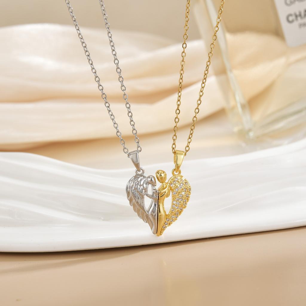 LATS Новое Магнитное Ожерелье для Пар «Солнце и Луна» из Нержавеющей Стали Модная Цепочка для Мужчин и Женщин Подарки для Лучших Друзей Трендовые Украшения