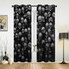 Skull Wall Horror Curtains for Bedroom Living Room Drapes Kitchen Children's Room Window Curtain Modern Home Decor