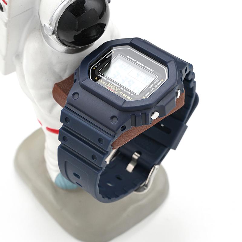 Strap With Case for Casio G-Shock DW-5600 DW-5000 GW-M5610 GLX-5600 Men Women Replacement Rubber Resin Shell Watch Band Bracelet