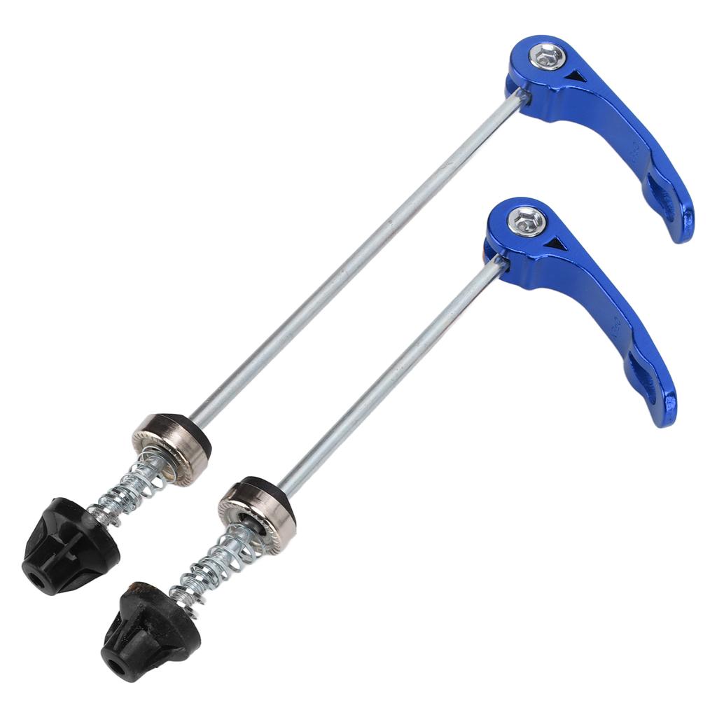 1 Pairset Bicycle Front Rear Quick Release Skewers Wearproof Bike Quick Release LeverBlue