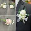 Artificial Wedding Boutonniere Party Decoration Flower Buttonhole Corsage  Wedding Accessories