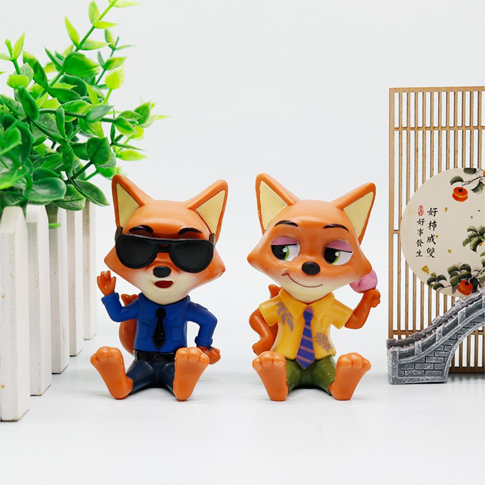 Figure Kisney Topia 2 Zoo Scene Handmade Police Judy & Fox Nick Blind Box Trendy Doll Car