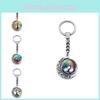 Модный красочный брелок Дерево Жизни с двусторонней вращающейся подвеской