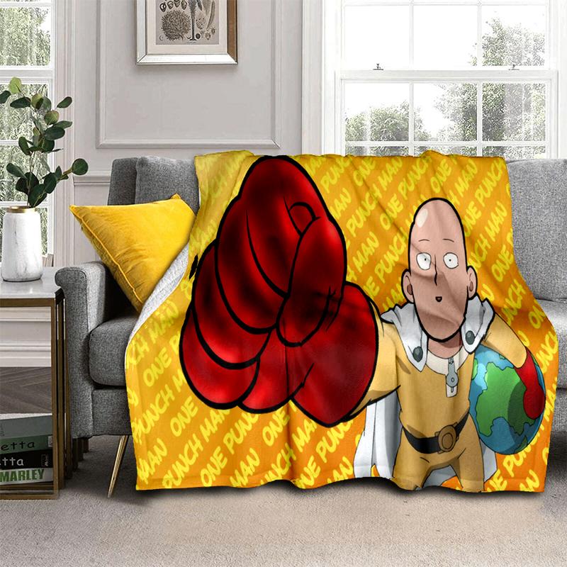 3D Мультяшное Аниме One Punch Man Сайтама, Мягкое Одеяло, Мягкий Плед для Дома, Спальни, Кровати, Дивана, Покрытие для Путешествий, Подарок Ребенку
