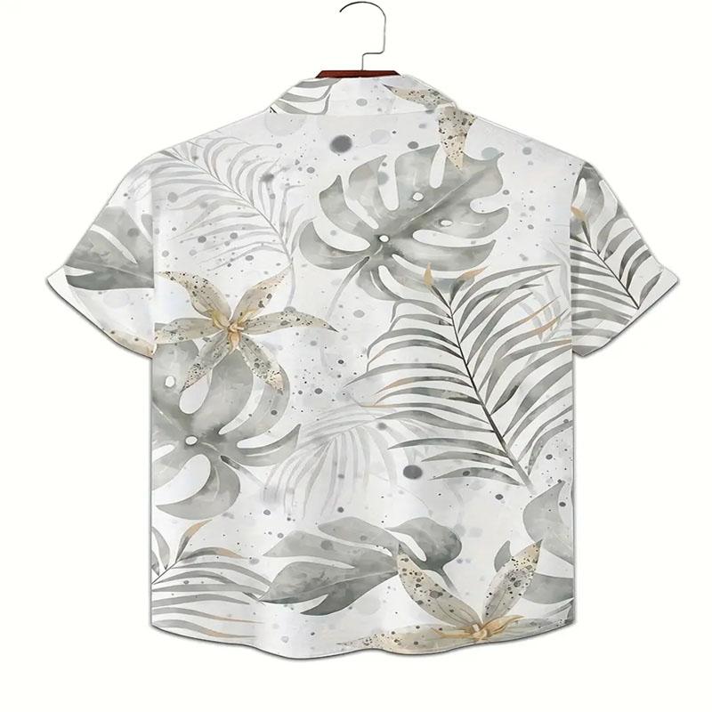 Summer Beach Vacation Button Top Men's Casual and Comfortable Quick Drying 3D Printed Style Fashionable Shirt