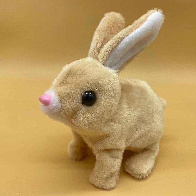 Electronic Plush Rabbit Toy Robot Bunny Walking Jumping Running Animal Shake Ear