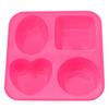 Soap Making Round Oval Heart Square Shape Handmade Soap Mold Silicone Portable Unique Soap Making Tools 4 Cavity Soap Molds