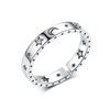 ANENJERY Vintage Moon Star Open  Ring Smiling Face Finger Rings For Fashion Women Jewelry
