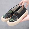 Весенние и осенние женские туфли с неглубоким горлом, дышащие, с одной педалью, рыбацкие туфли, плоская подошва, модные, универсальные, повседневные, парусиновые туфли
