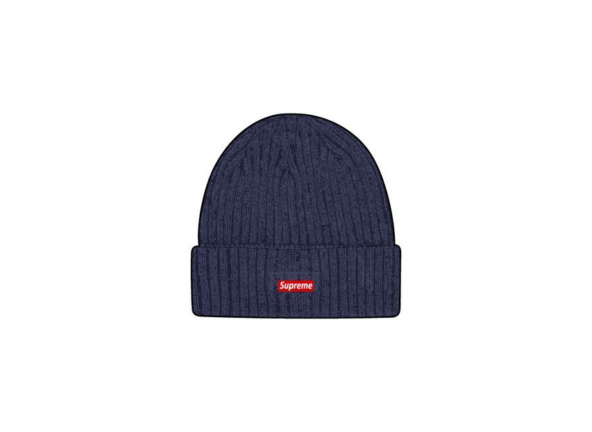 Supreme Перекрашенная шапка-бини темно-синяя (25СС)