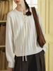 Women's Versatile Cable Knit Sweater - Loose Fit, Soft & Fluffy, Long Sleeve, Lace-Up, Round Neck for Autumn/Winter