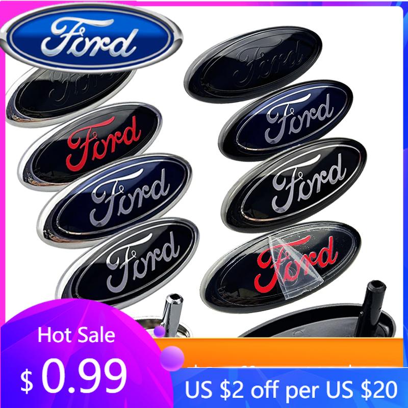 Car Sticker Ford New 2025 Hot 14.5x6.5cm ABS Car Front Emblem Badge for Ford Focus 2 3 Mondeo Fiesta Ranger Mustang Kuga Explore