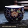Chaxun 75ml Cylinder Enamel Ceramic Tea Cup
