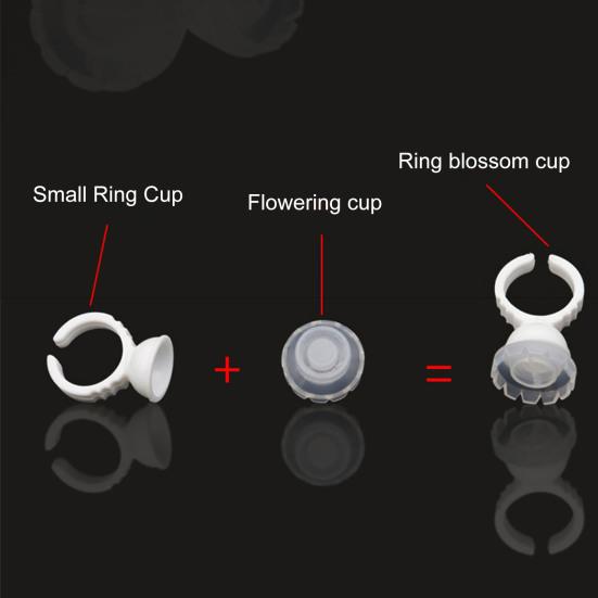 100Pcs/Bag Glue Cup Portable Beauty Accessory Long Usage Term Useful Eyelashes Quick Flowering Holder Stand for Household