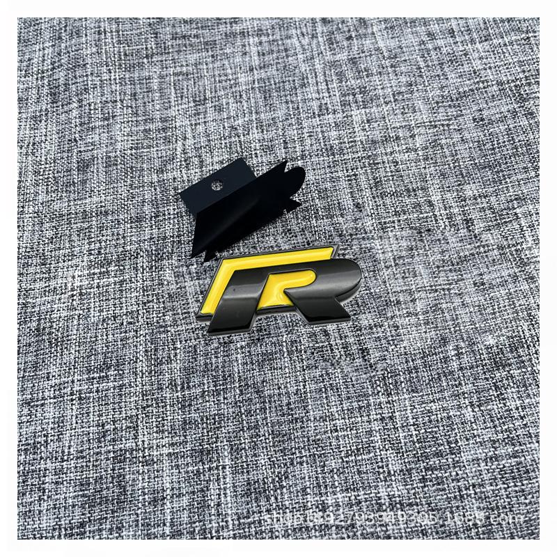 For VW R Rline Metal Car Front Grill Trunk Sticker Accessories For Volkswagen VW GTI Polo Golf MK8 Lamando Passat Magotan Tigu MZ2