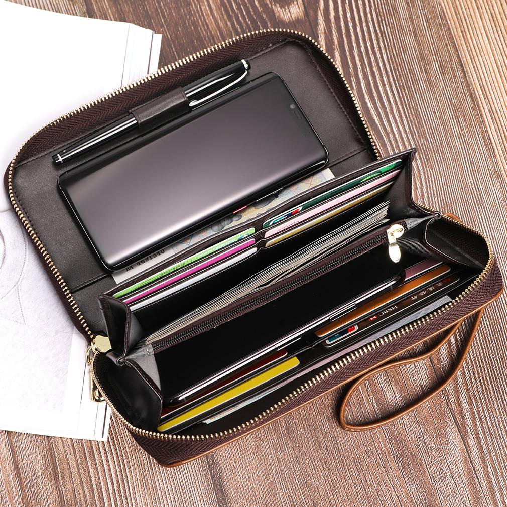 Мужской кошелёк на молнии в винтажном стиле