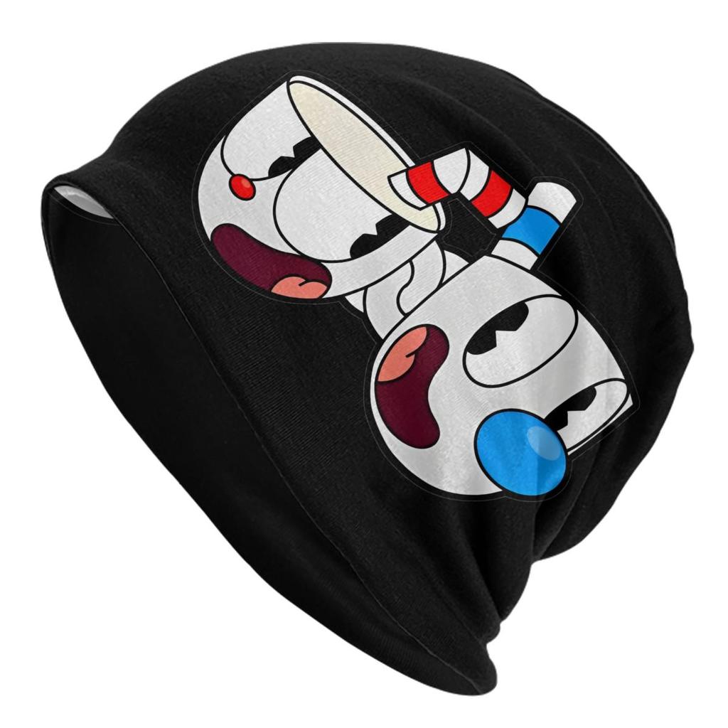Отличные Ретро Игровые Шапки-Бини с Черепом Cuphead Весенние Унисекс Кепки для Улицы Теплые Многофункциональные Шапки-Боннет