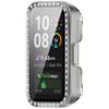 Для Huawei Band 10/9/8 Прозрачный чехол Декор стразами ПК+Защитная пленка из закаленного стекла Защитная крышка для часов