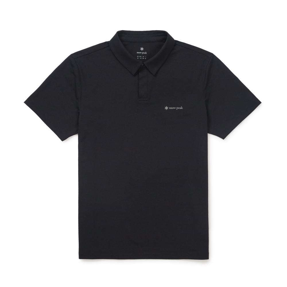 [Snowpeak] Quick Dry Air Hole Short Sleeve Polo T-shirt Dark Charcoal (S26MMTPS58)