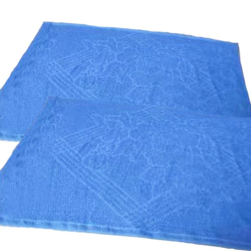 Полотенце для подушки из чистого хлопка для студентов, полотенце для военной подготовки в общежитии колледжа, синее 120 г 46 * 76