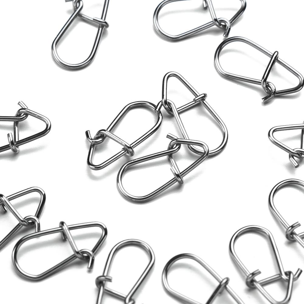 Fast lock Stainless Steel Line tackle Oval Split Rings Barrel Swivel Fishing Hanging Snap Connector