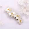 Zinc Zinc Alloy Ponytail Holder Flower Pearl Girl Spring Clip Korean Style Hairpin Women Hair Clip Headdress