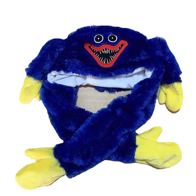 Шапка Poppy Huggy Playtime Wuggy с двигающимися ушами, прыгающая, забавная, плюшевая шапка Wuggys для ребенка