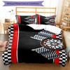 3pcs Racing Bedding Set Duvet Cover Closure Includes 1 Duvet Cover & 2 Pillowcases, Soft and Comfortable for All Seasons.