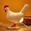 USB Ночник в виде куриного яйца, несущей яйца курицы, декоративная лампа, статуэтка из смолы, украшение для дома, офиса, спальни, настольное украшение