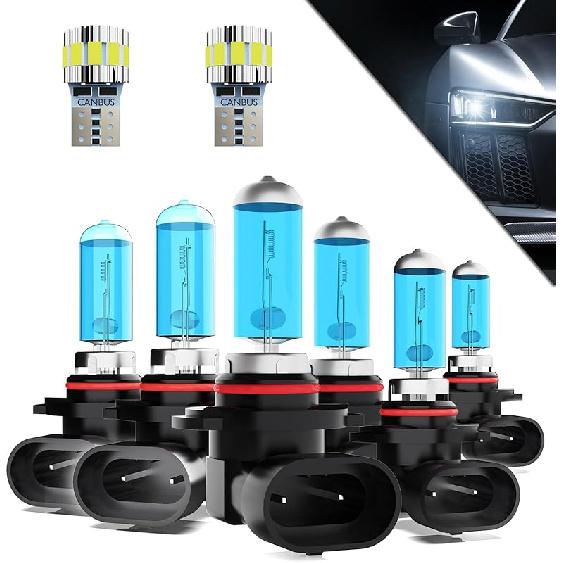 Halogen Headlights Fit For Chevrolet Chevy Colorado 2004-2008 Headlight Bulbs,9005/HB3/H10 High Beam+ 9006/HB4 Low Beam+ H11 Fog Light Combo,Plug And