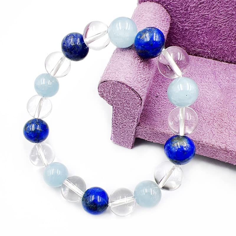 Lapis Crystal Natural Power Good Luck Aquamarine, Lazuli, Bracelet, Stone, Stone, Birthstone,