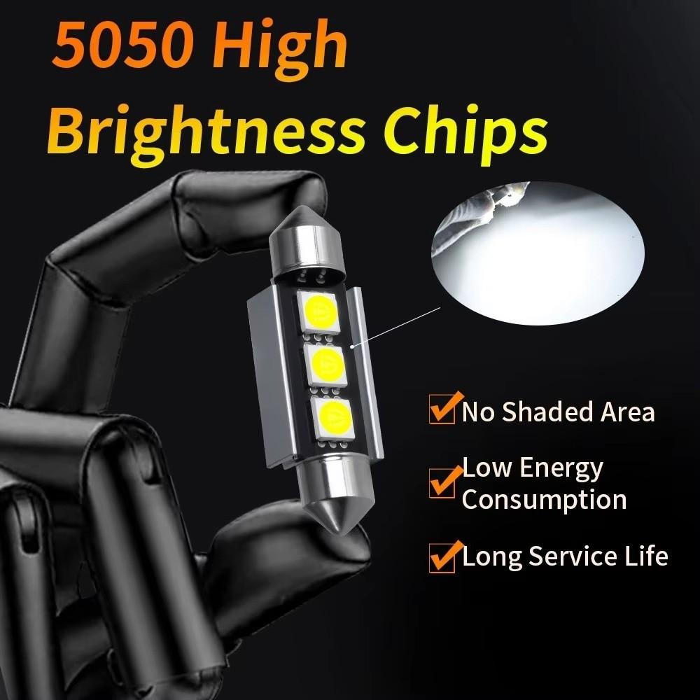10 Pcs 31/36/39/41MM Festoon LED Bulbs 12V Reading Lighting Bulbs Car Dome Light Reading Light
