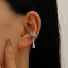 Серьги-клипсы из нержавеющей стали со цирконами, форма C, звезда, для женщин, роскошный хрящевой клипс с кристаллами, без прокола, для девушки, милые украшения 2000-х