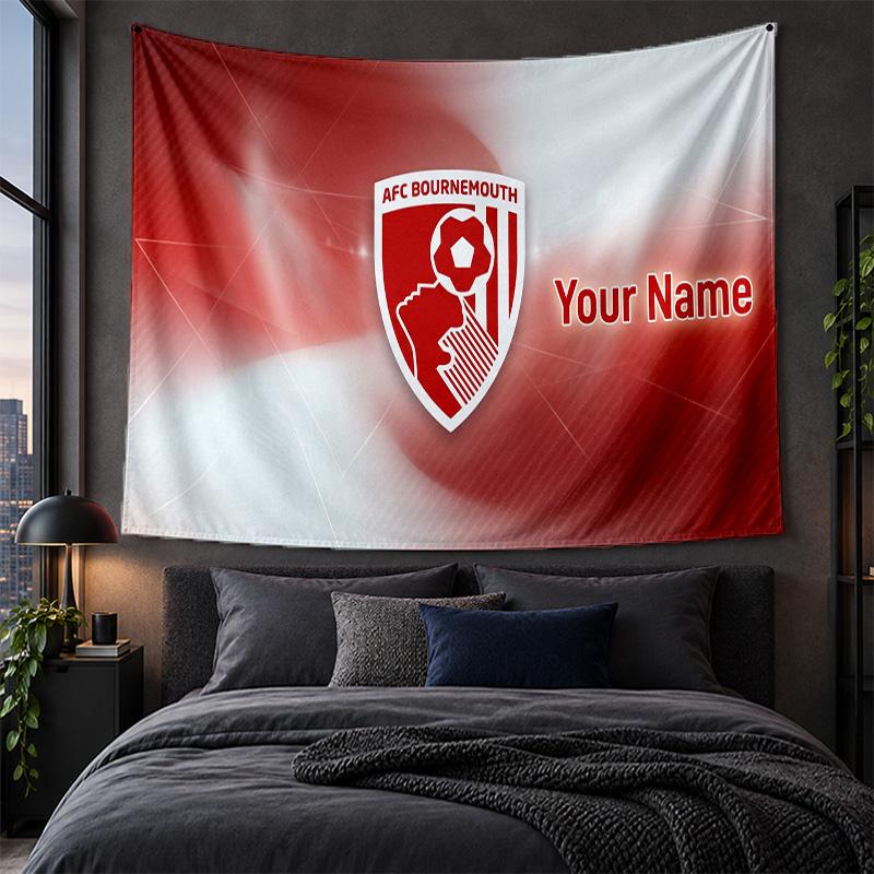 Personalized Tapestry Wall Hanging Bournemouth Football Pattern Art Background Cloth