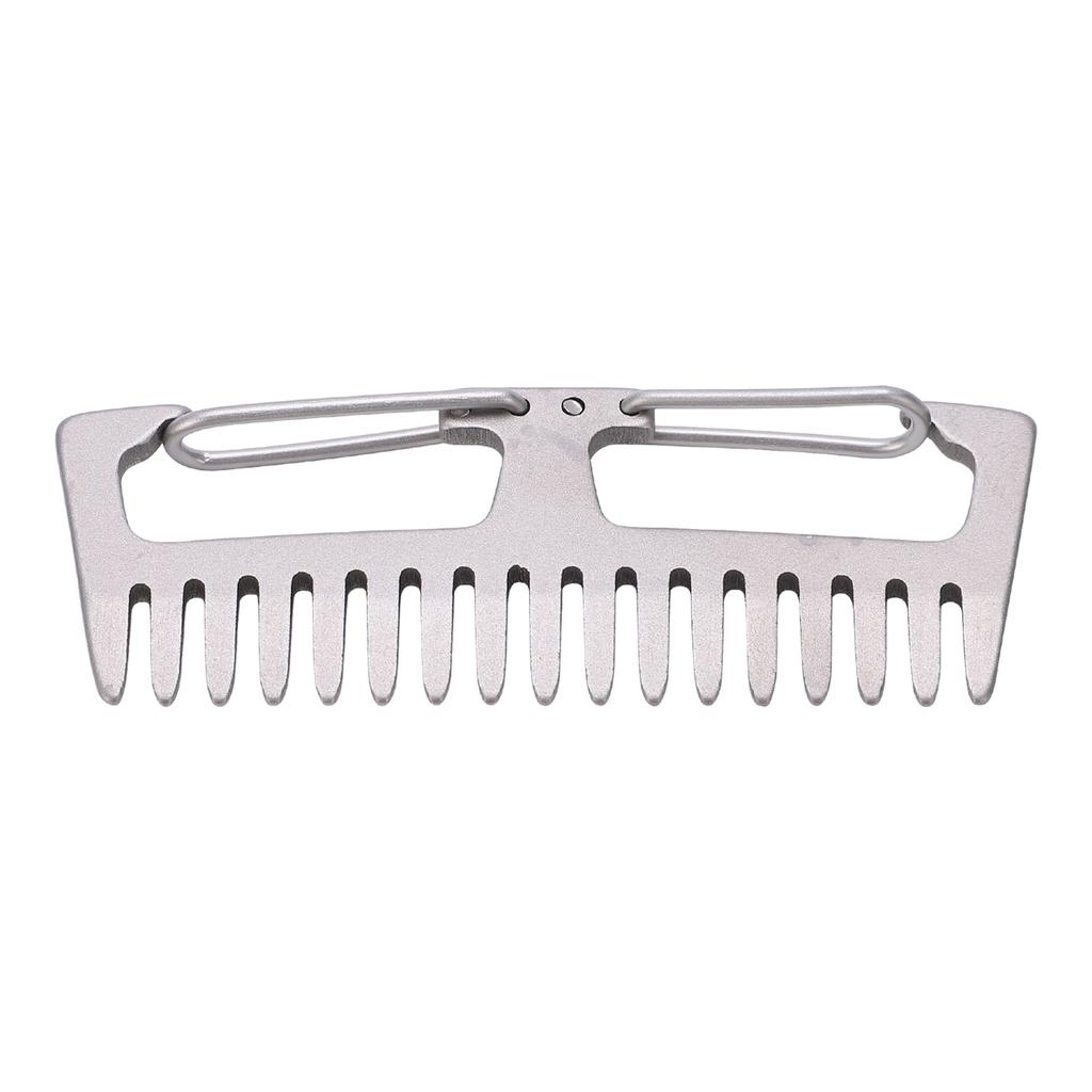 Расческа из титанового сплава для активного отдыха EDC портативная антистатическая легкая расческа с пряжкой для кемпинга