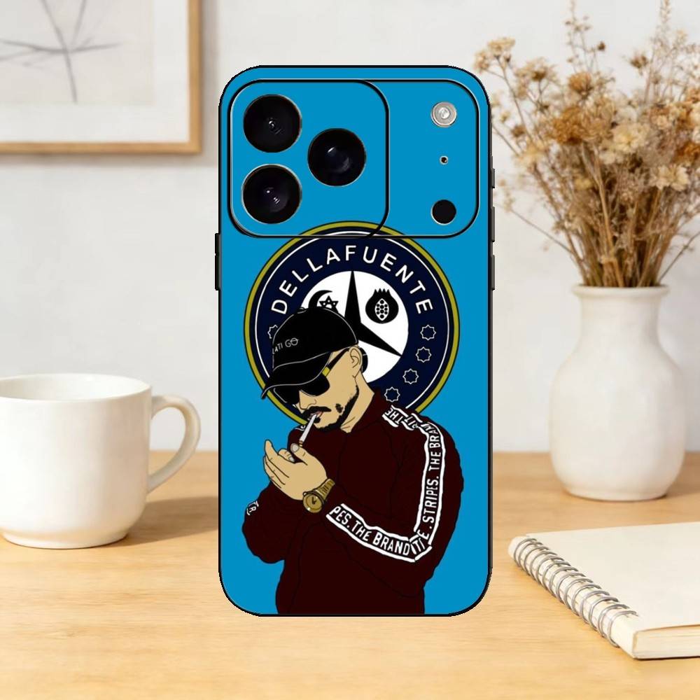 D-Dellafuente FC Чехол для телефона iPhone 17,16,15,14,13,12,11 Plus,Pro Max,SE4 Мягкий силиконовый черный чехол