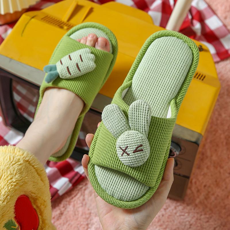 New Cute Fashion Cotton-Linen Anti-Slip Slippers
