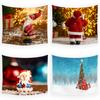 Cartoon Santa Claus Christmas Decoration Printing Pattern Tapestry Home Bedroom Living Room Wall Decoration Tapestry