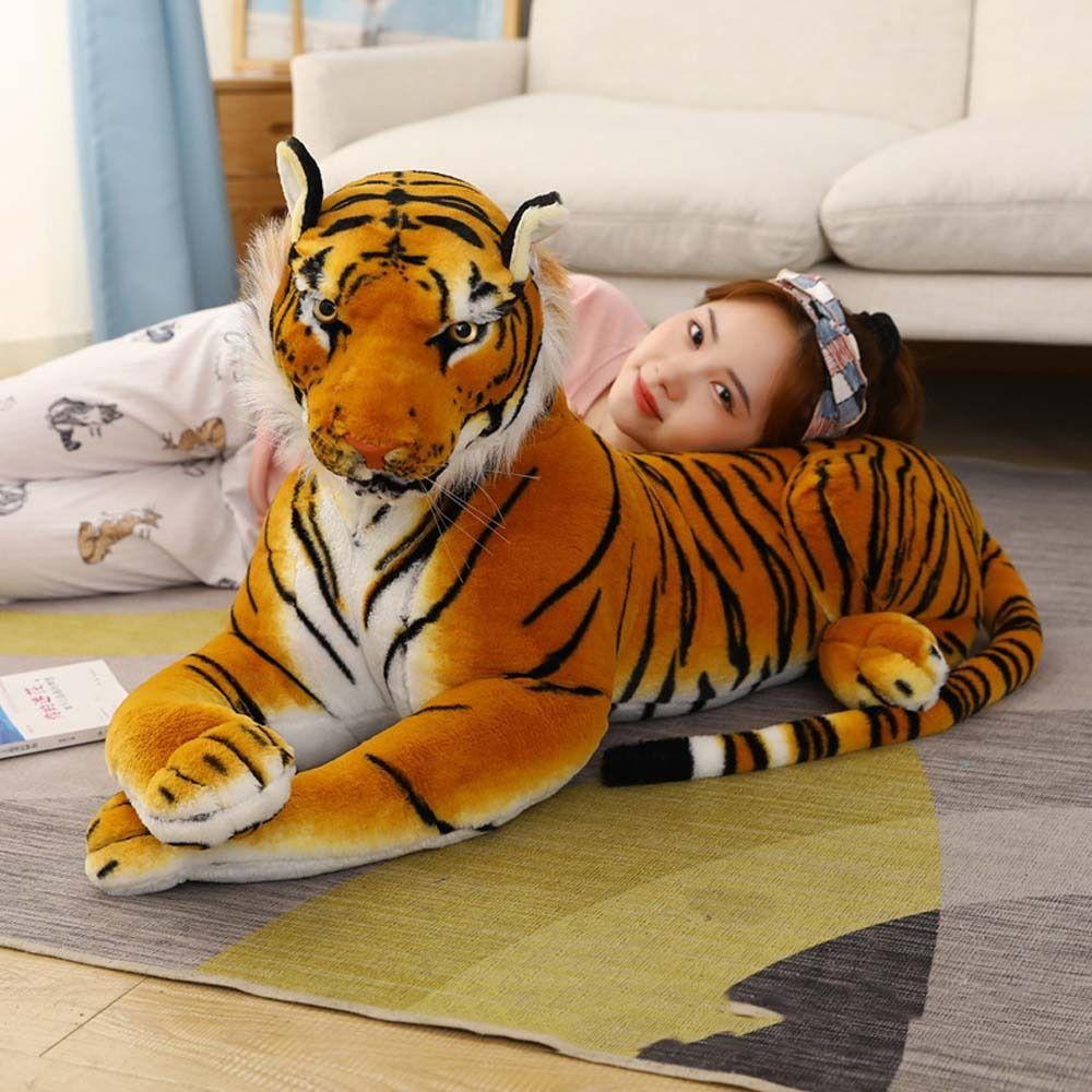 Wild Animals Animal Dolls Plush Doll Plush Animal Toy Lifelike Tiger Plush Toy Tiger Stuffed Toys