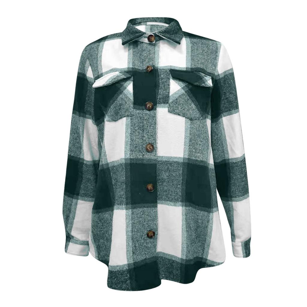 Женские фланелевые рубашки в клетку с длинными рукавами, топы на пуговицах стандартной посадки, осенняя уличная одежда
