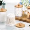 Box Cotton With Circular Swab Transparent Plastic Bamboo Cover And Dustproof Makeup Remover Cotton Simple Jewelry Storage