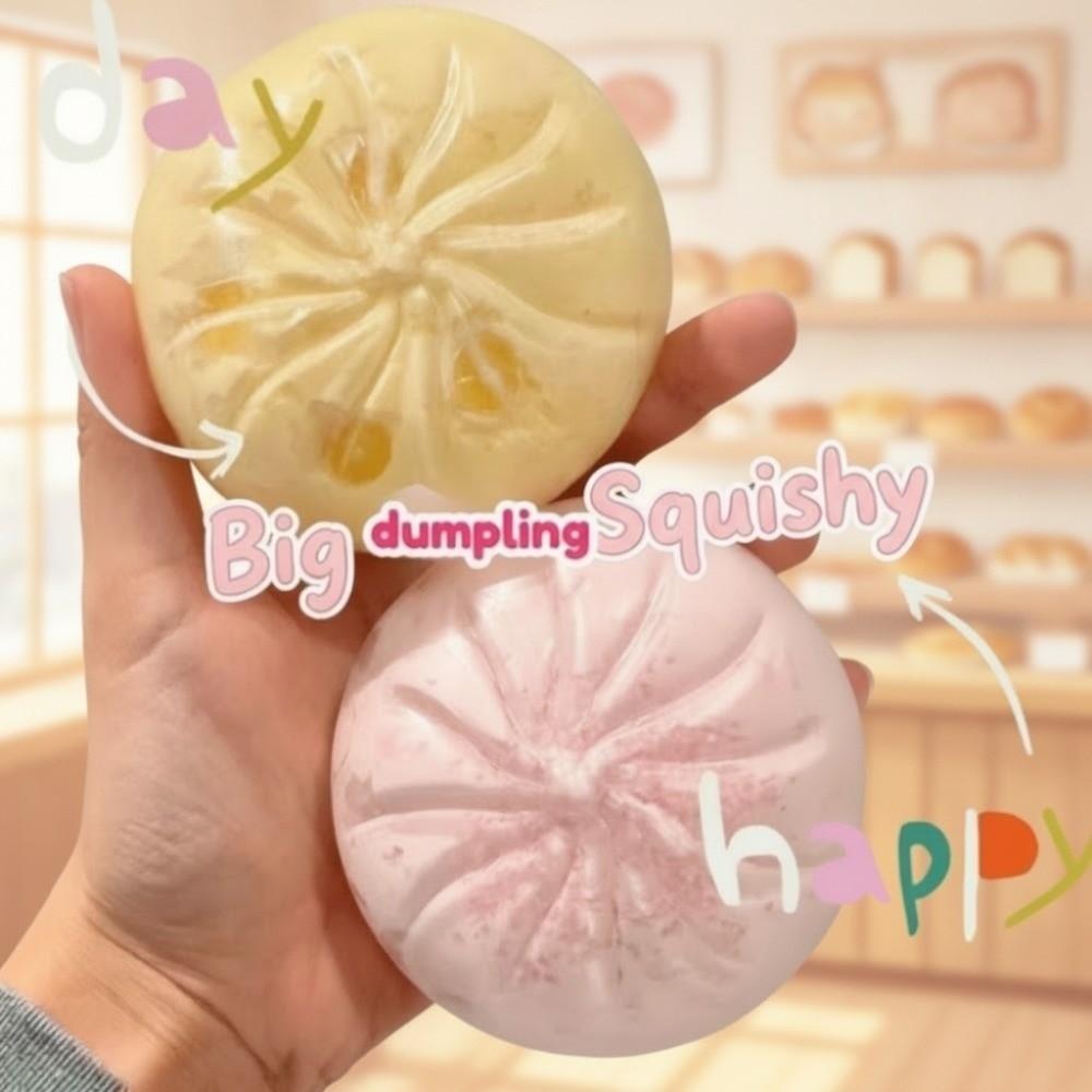 Handmade Blocks Crunchy Dumpling Toy Round Shape ASMR Squeeze Toy For Kids Adults